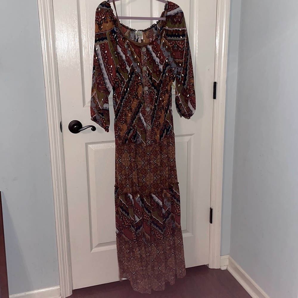 Fig and Flower Dress. Size XL